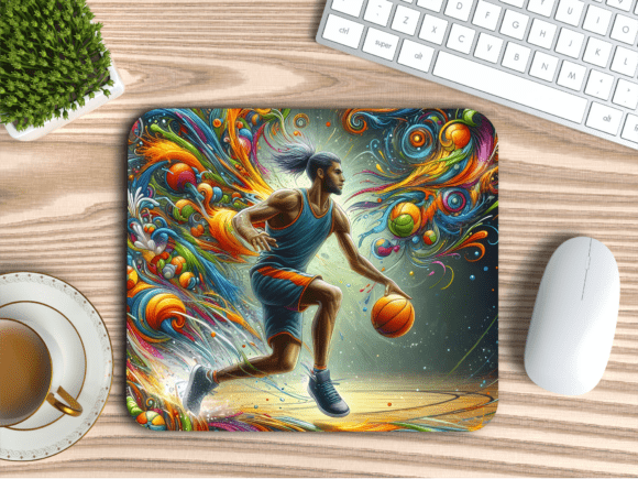 Download Basketball Player Dribble Mousepad PNG - Basketball Collection