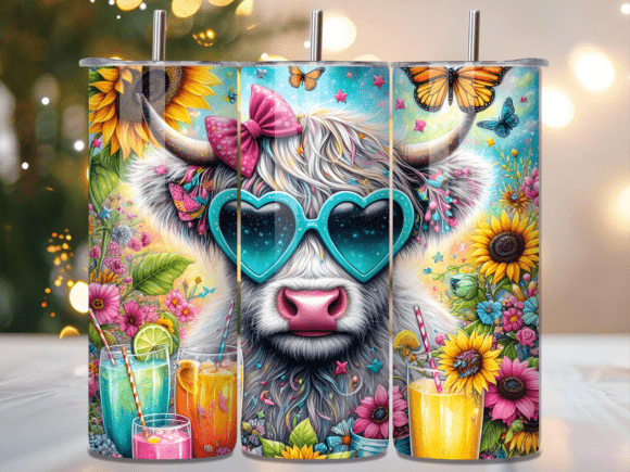 Download Highland Cow Sunglasses Summer Tumbler - Summer tumbler Collection