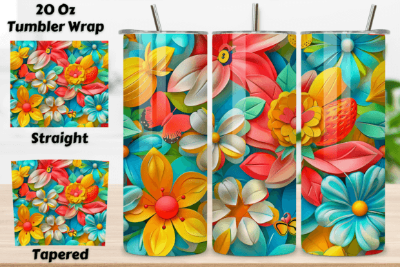 Download Sublimation 3D Flower Tumbler PNG | PNG - 3d flower tumbler Collection