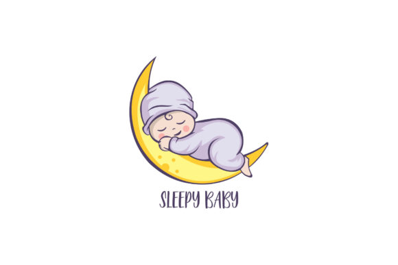 Download Sleeping Cute Baby Logo Designs Template - Premium Resources