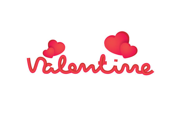 Download 3d Lettering Valentine and Hearts Design - Hearts design Collection