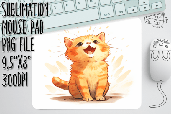Download Color Splash Cat Sublimation Mouse Pad - Sublimation mouse pad Collection