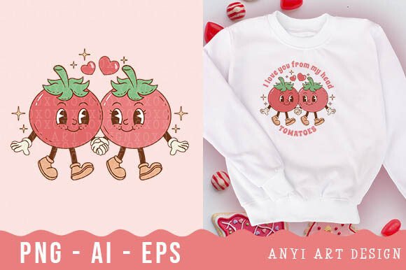 Download Retro Tomatoes Valentines Sublimation - Valentines sublimation Collection